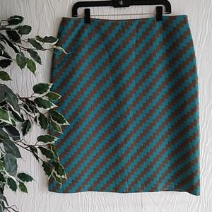 J. Crew wool zig zag skirt